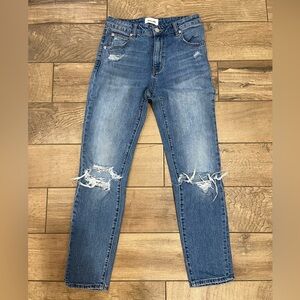 Distressed Blue Women's Jeans